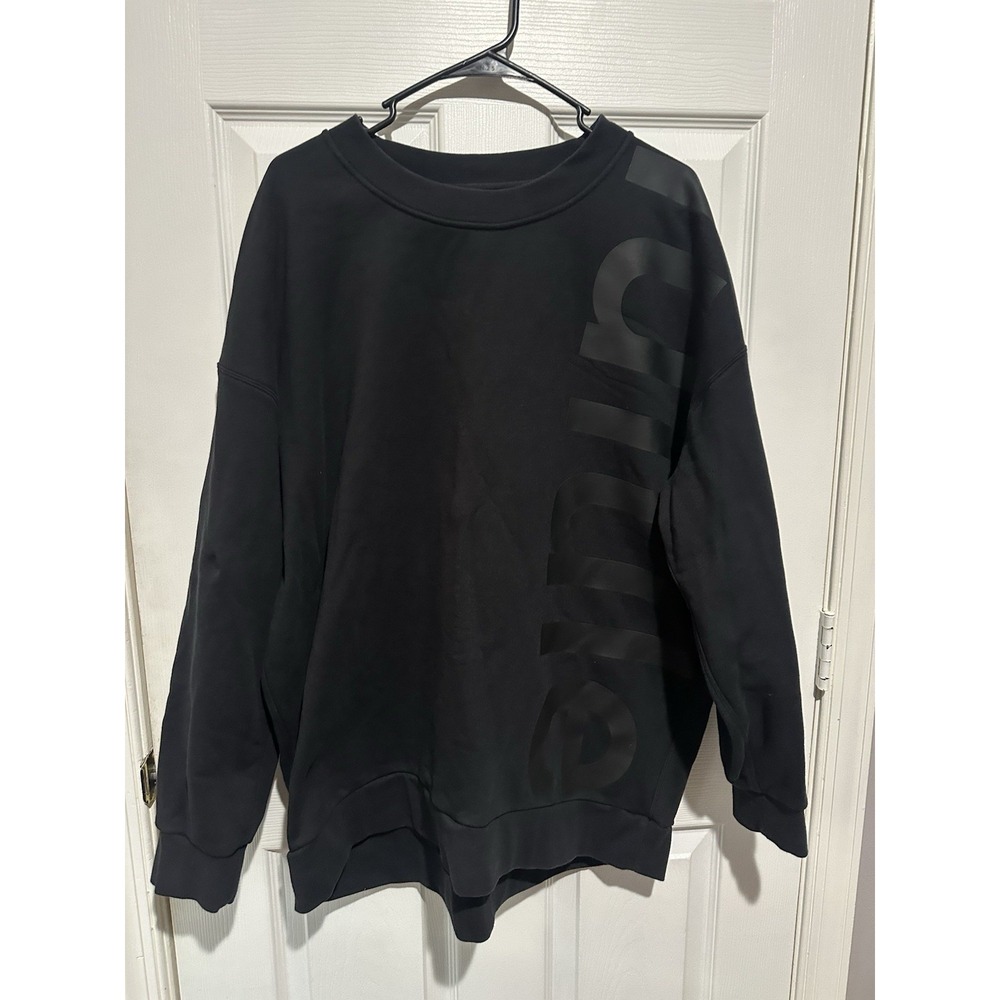 Lululemon Perfectly Oversized Crew *Logo Black Women's XL/XXL